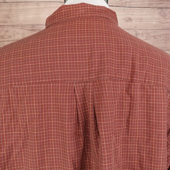 ROUNDTREE & YORKE 40s TWILL CHECK LONG SLEEVE BUTTON DOWN SHIRT MENS SIZE XL - Picture 5 of 7